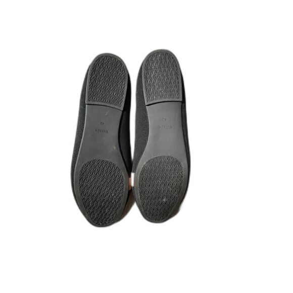 VIVAIA Cat Embroidered Knit Flats Black Women’s Size 11-11.5 Eco Friendly Shoes - Picture 3 of 6
